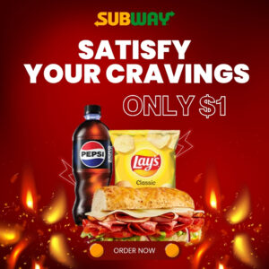 Subway Combo only $1